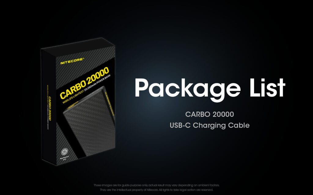 Powerbank Nitecore Carbo 20000 - 20000mAh - Fast Charge | www.lightgear.gr