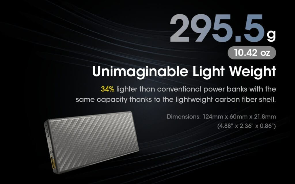 Powerbank Nitecore Carbo 20000 - 20000mAh - Fast Charge | www.lightgear.gr