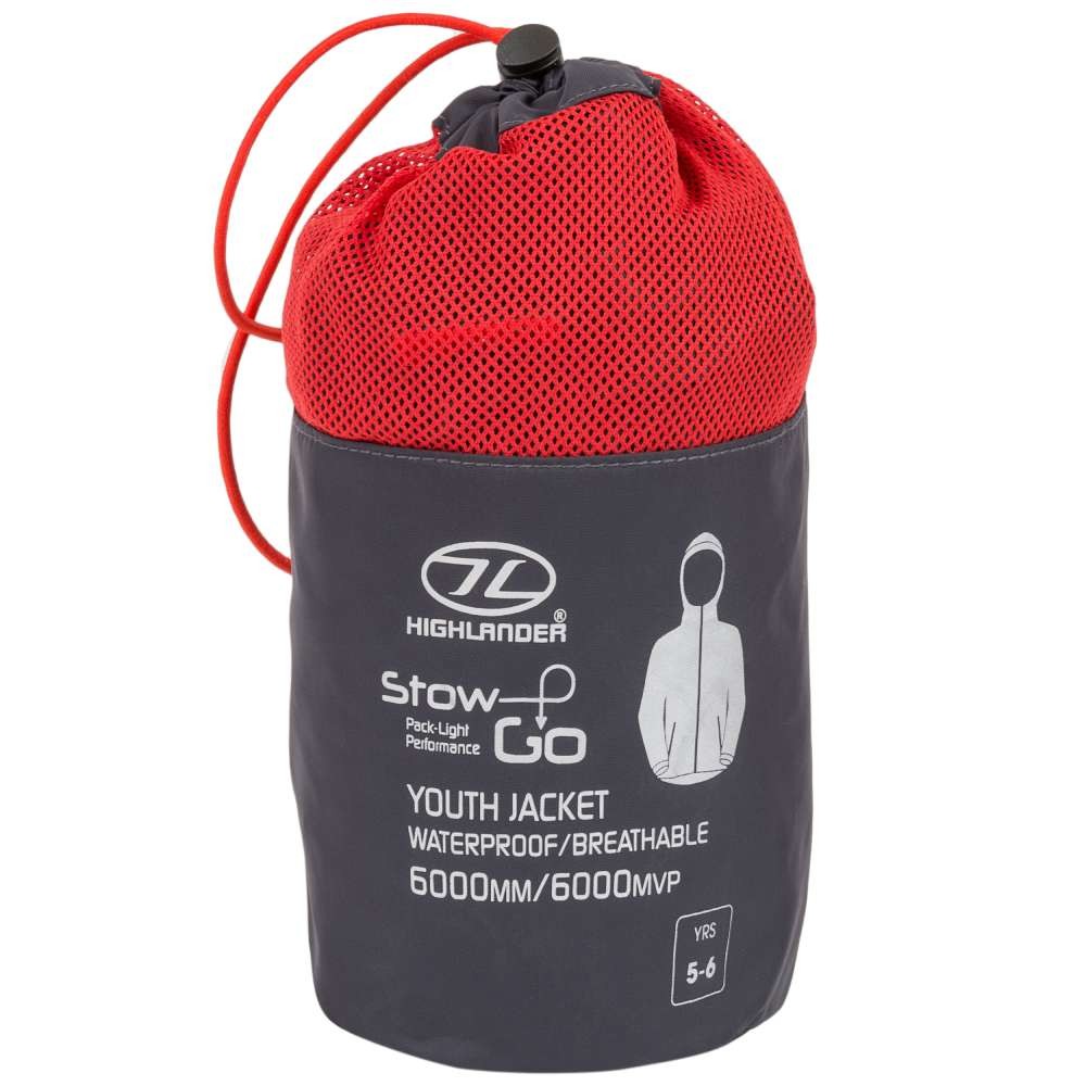 Παιδικό Αδιάβροχο Μπουφάν Highlander Stow & Go Γκρι | www.lightgear.gr