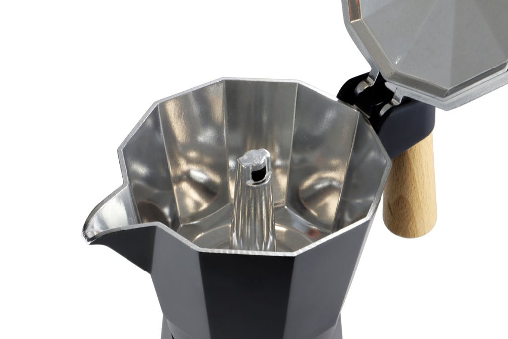 Καφετιέρα Espresso Basic Nature Bellanapoli 6 Φλυτζάνια με Ξύλινη Λαβή | www.lightgear.gr