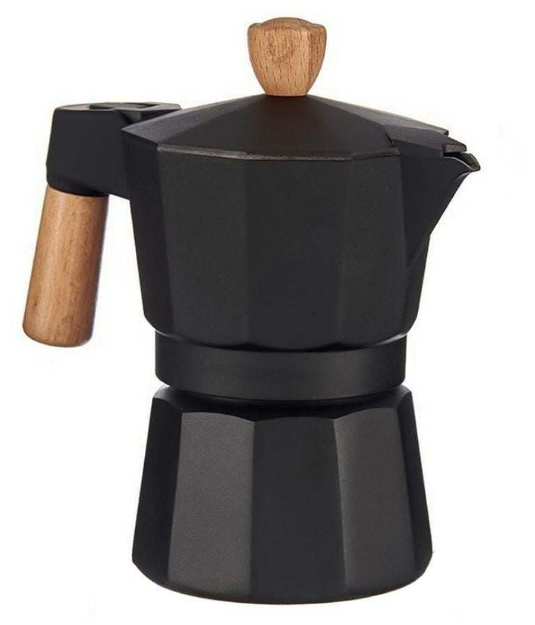 Καφετιέρα Espresso Basic Nature Bellanapoli 1 Φλυτζάνι με Ξύλινη Λαβή | www.lightgear.gr