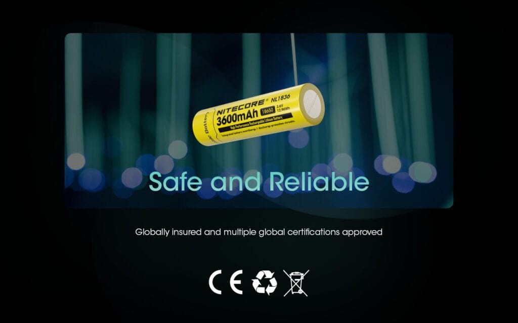 Επαναφορτιζόμενη Μπαταρία Nitecore NL1836 3600mAh 3,6V | www.lightgear.gr