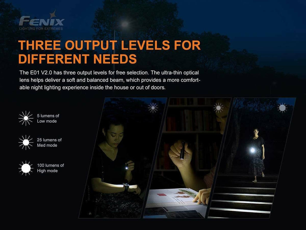 Φακός Μπρελόκ Led Fenix E01 V2.0 | www.lightgear.gr