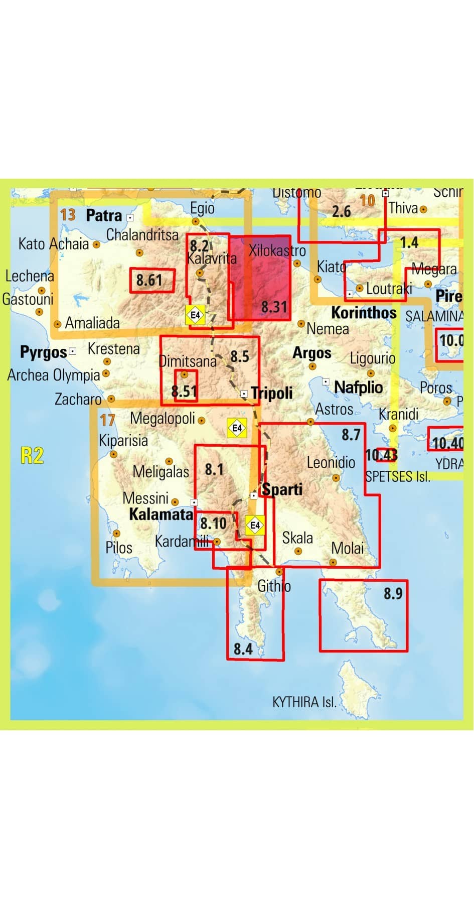 Πεζοπορικός Χάρτης Anavasi Ζήρια - Ολίγυρτος - Λίμνη Δόξα (1:30.000) | www.lightgear.gr