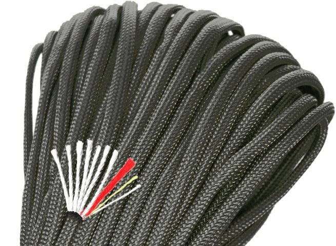 Σκοινί Paracord Origin Outdoors Με Προσάναμμα 4mm/30m Μαύρο | www.lightgear.gr