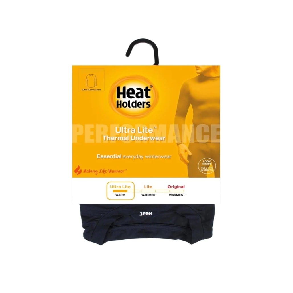 Ισοθερμική Μακρυμάνικη Μπλούζα Ανδρική Heat Holders Ultra Lite Μαύρο | www.lightgear.gr