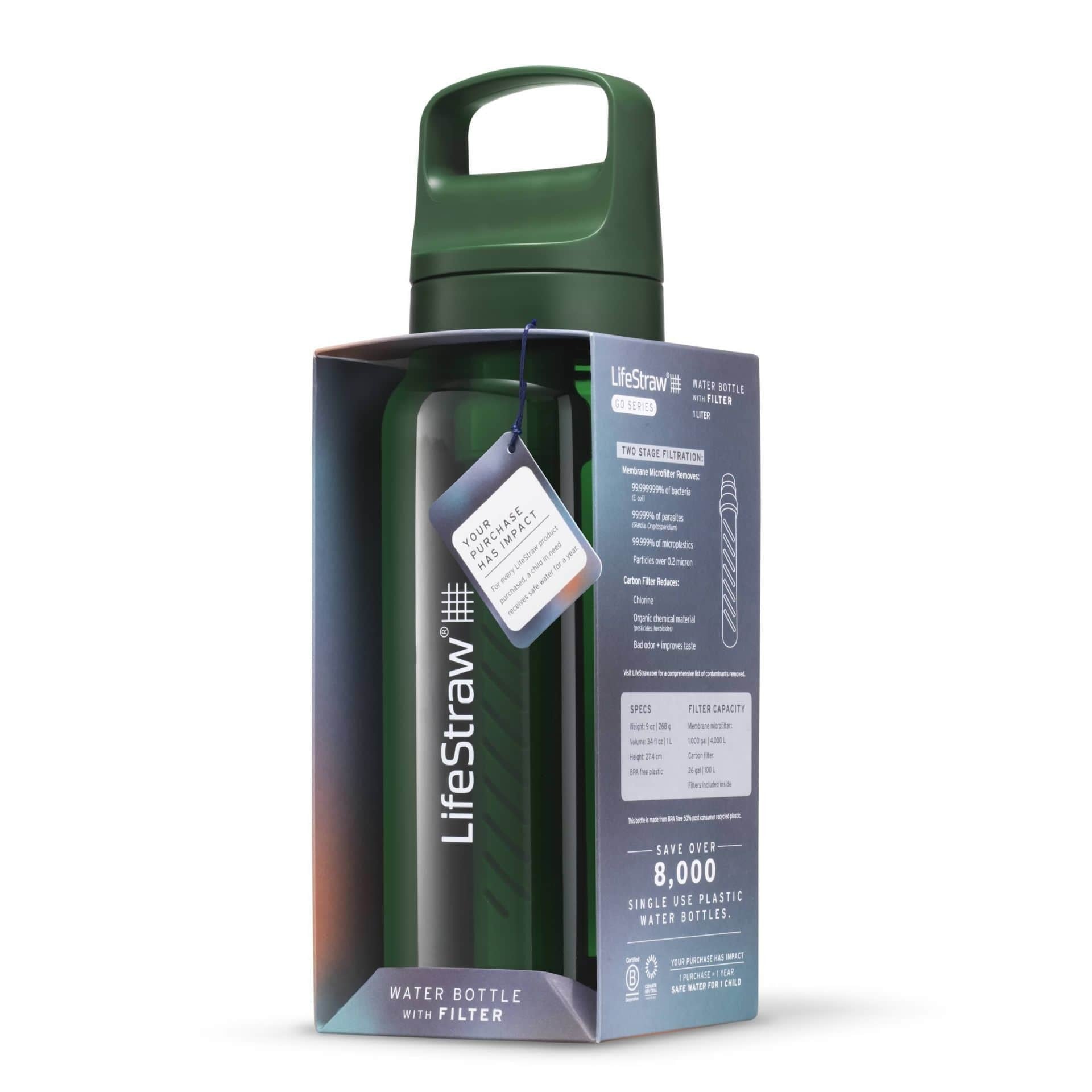 Παγούρι με Φίλτρο Νερού LifeStraw Go 1000ml Terrace Green | www.lightgear.gr