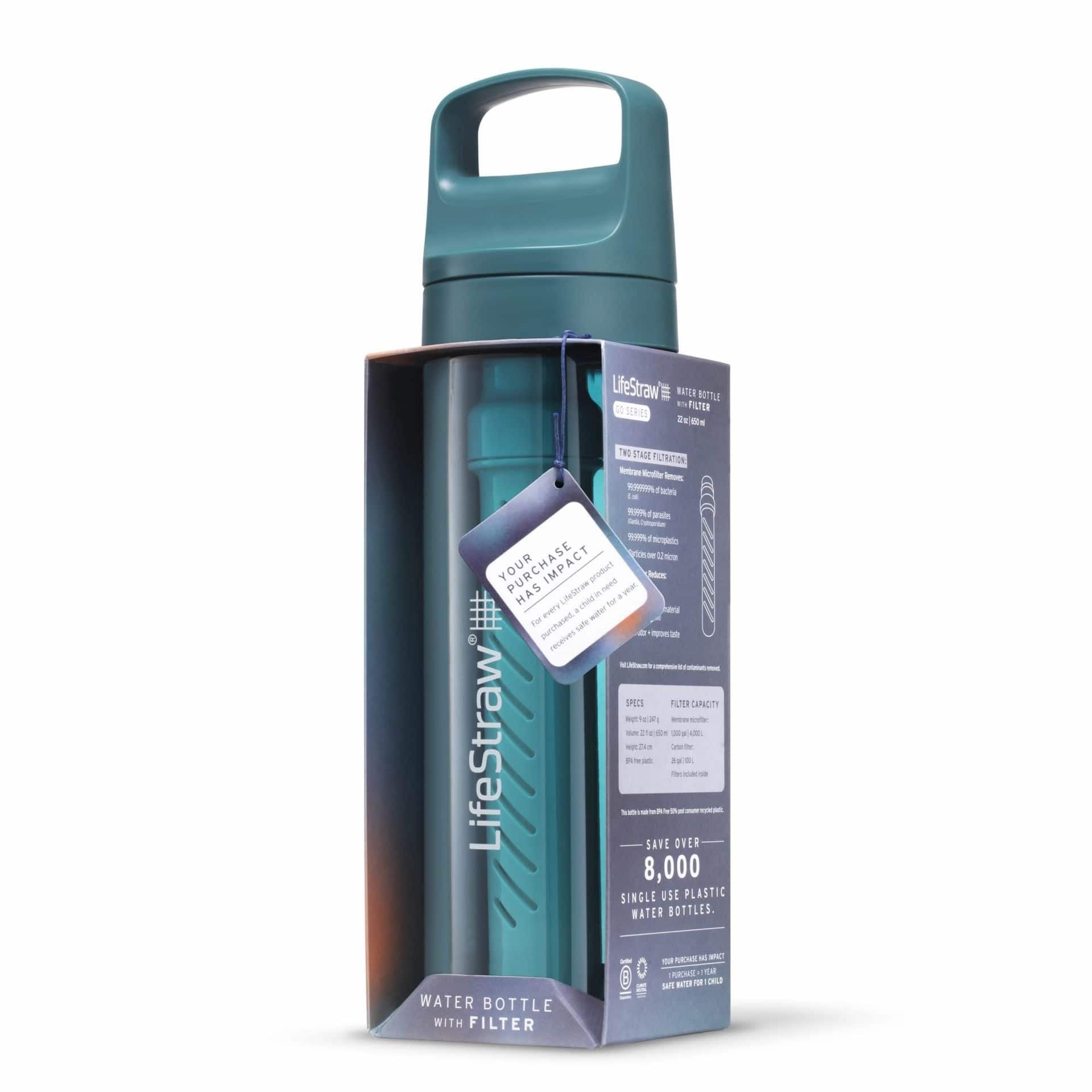 Παγούρι με Φίλτρο Νερού LifeStraw Go 650ml Laguna Teal | www.lightgear.gr