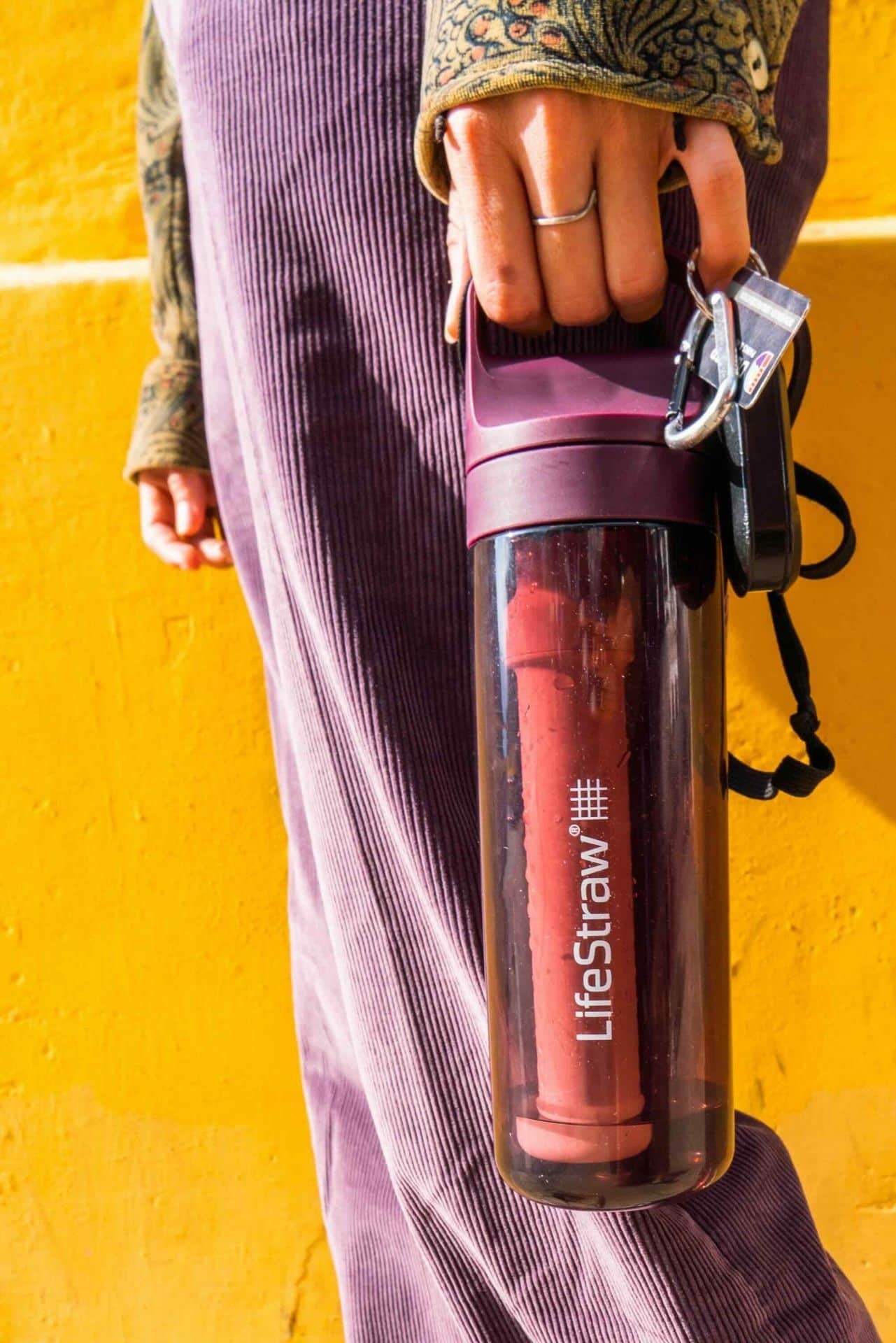 Παγούρι με Φίλτρο Νερού LifeStraw Go 650ml Merlot Me Away | www.lightgear.gr
