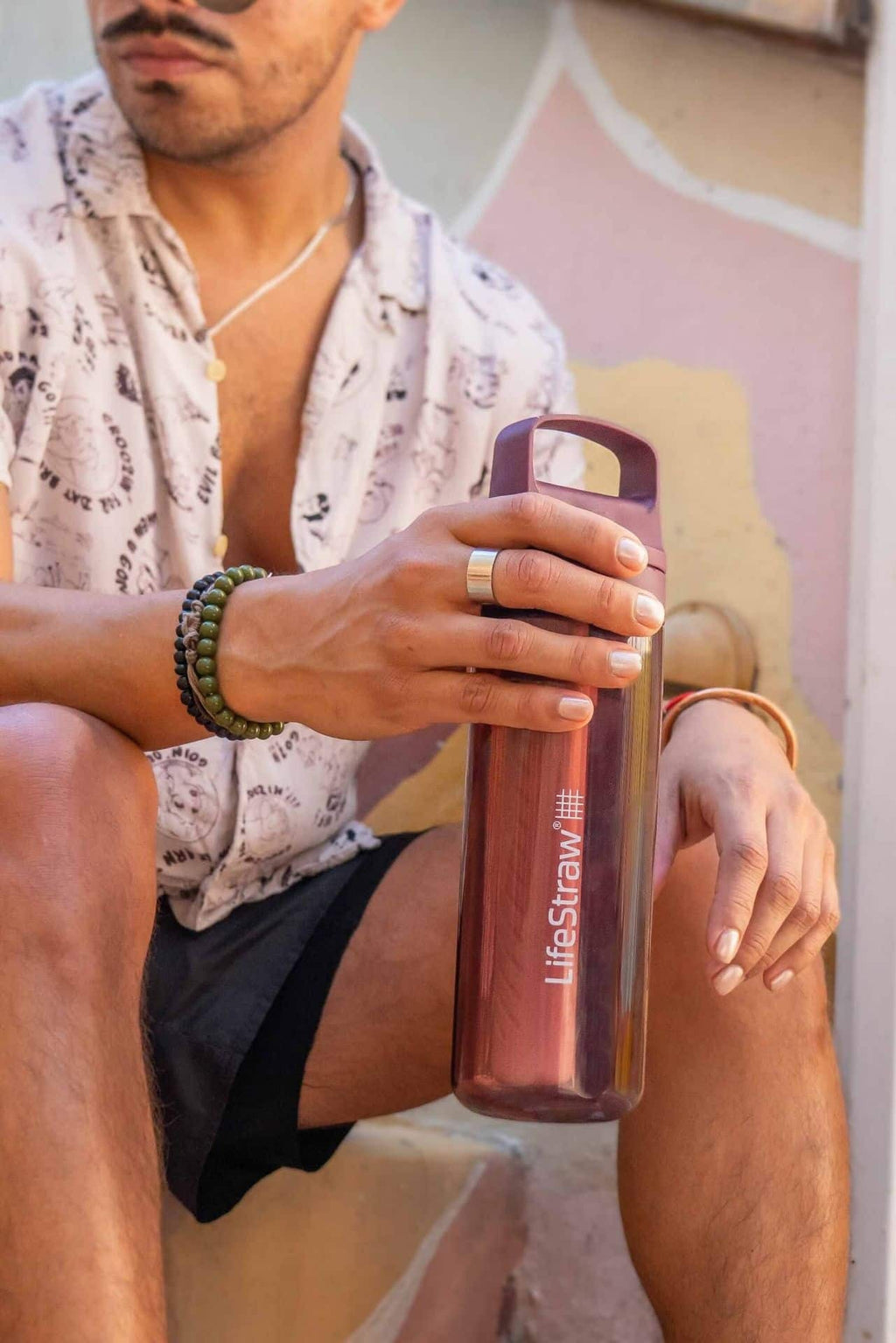 Παγούρι με Φίλτρο Νερού LifeStraw Go 650ml Merlot Me Away | www.lightgear.gr