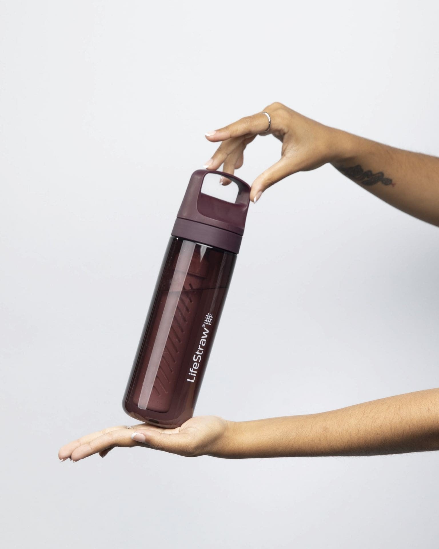 Παγούρι με Φίλτρο Νερού LifeStraw Go 650ml Merlot Me Away | www.lightgear.gr