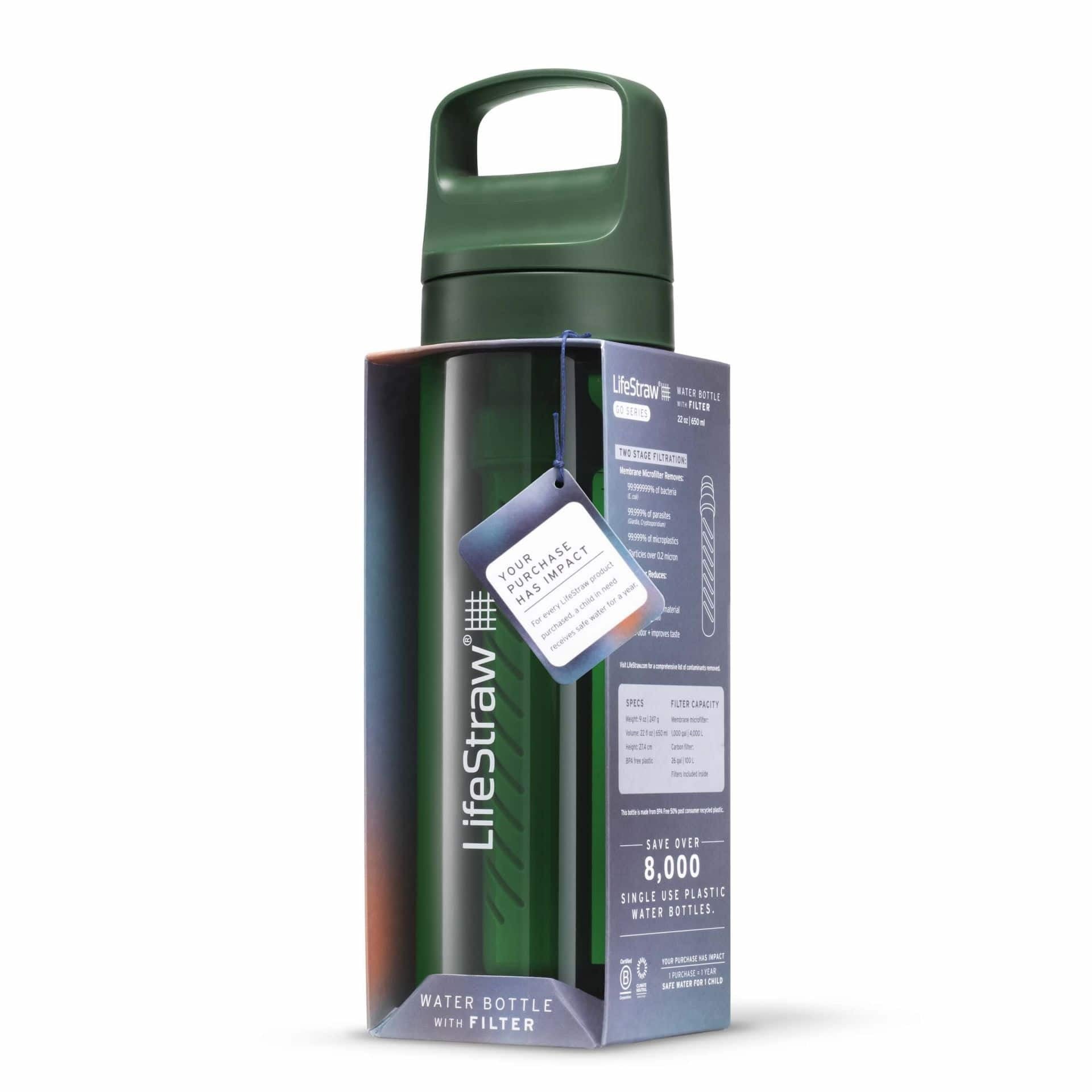Παγούρι με Φίλτρο Νερού LifeStraw Go 650ml Terrace Green | www.lightgear.gr