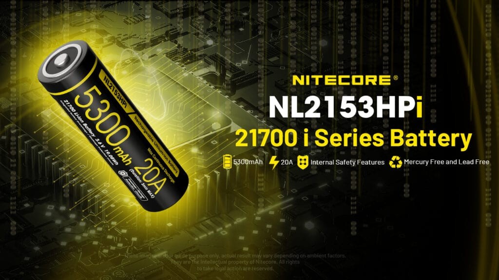 Επαναφορτιζόμενη Μπαταρία Nitecore 21700 NL2153HPi 5300mAh 3,6V | www.lightgear.gr