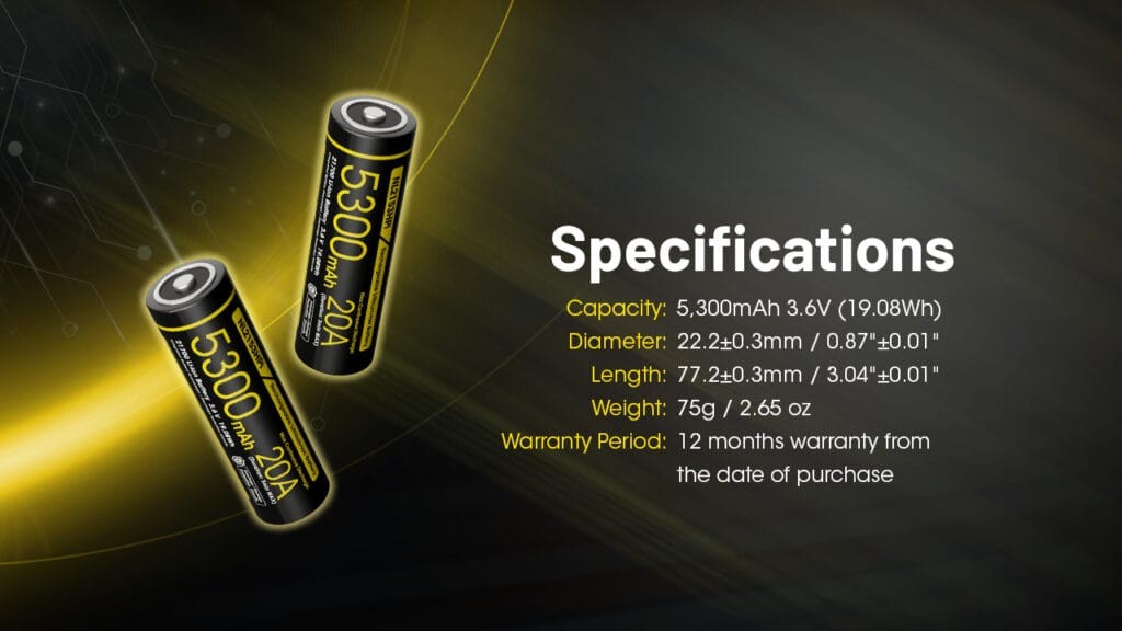 Επαναφορτιζόμενη Μπαταρία Nitecore 21700 NL2153HPi 5300mAh 3,6V | www.lightgear.gr