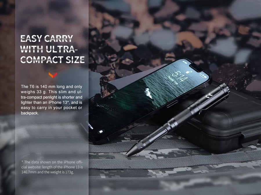 Στυλό Tactical Penlight Fenix T6 | www.lightgear.gr