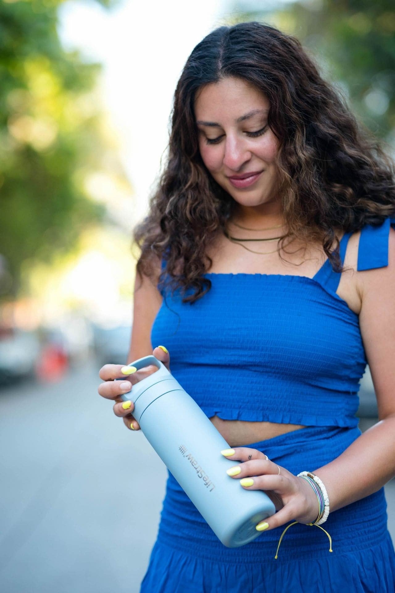 Ανοξείδωτο Παγούρι με Φίλτρο Νερού LifeStraw Go Steel 530ml Ιcelandic Βlue | www.lightgear.gr