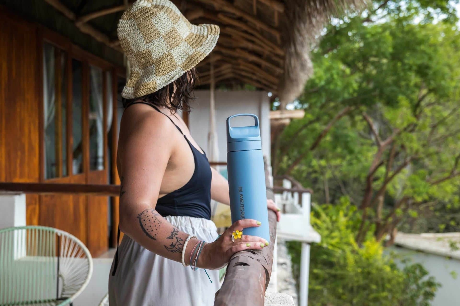 Ανοξείδωτο Παγούρι με Φίλτρο Νερού LifeStraw Go Steel 530ml Ιcelandic Βlue | www.lightgear.gr