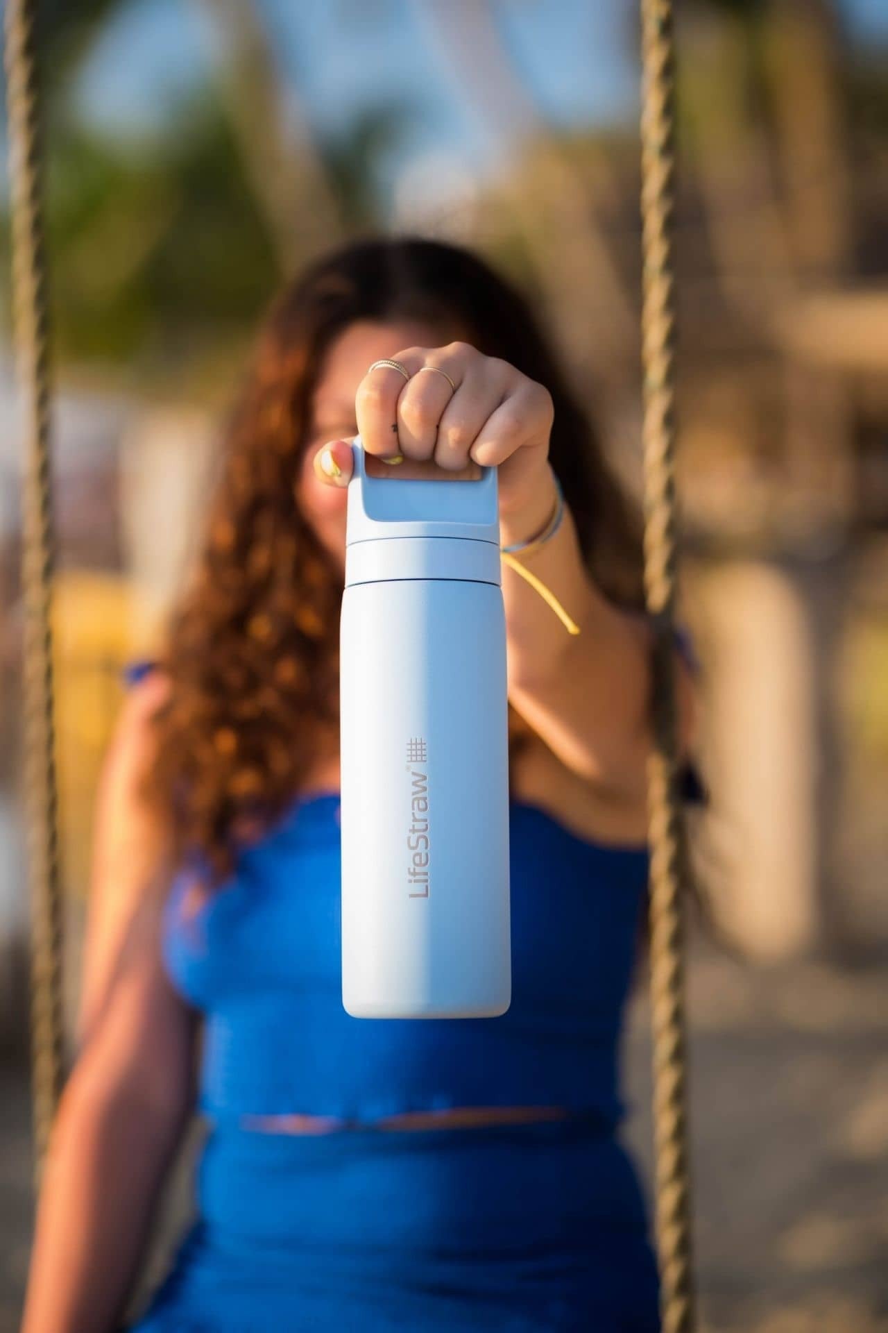 Ανοξείδωτο Παγούρι με Φίλτρο Νερού LifeStraw Go Steel 530ml Ιcelandic Βlue | www.lightgear.gr