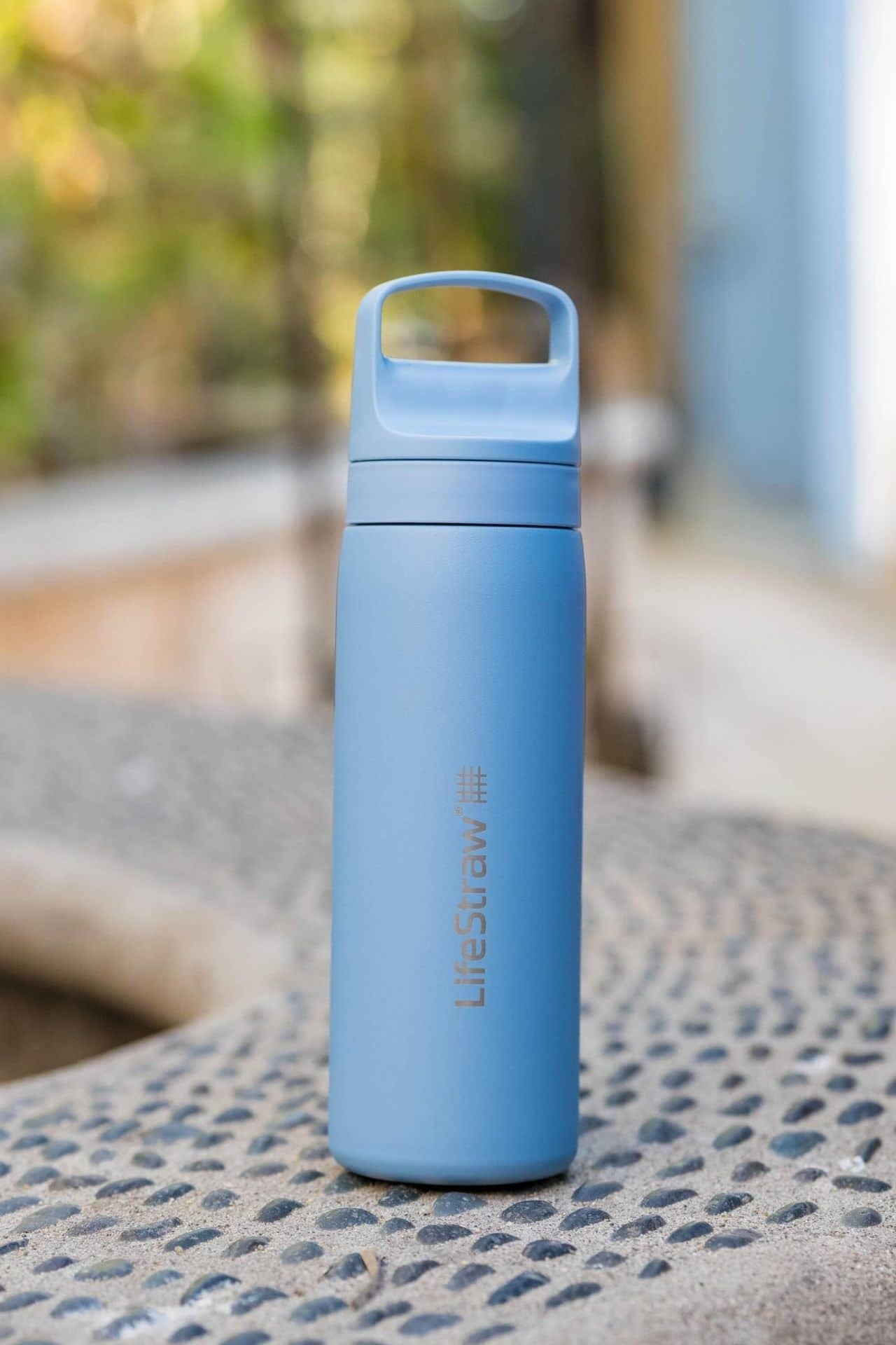 Ανοξείδωτο Παγούρι με Φίλτρο Νερού LifeStraw Go Steel 530ml Ιcelandic Βlue | www.lightgear.gr