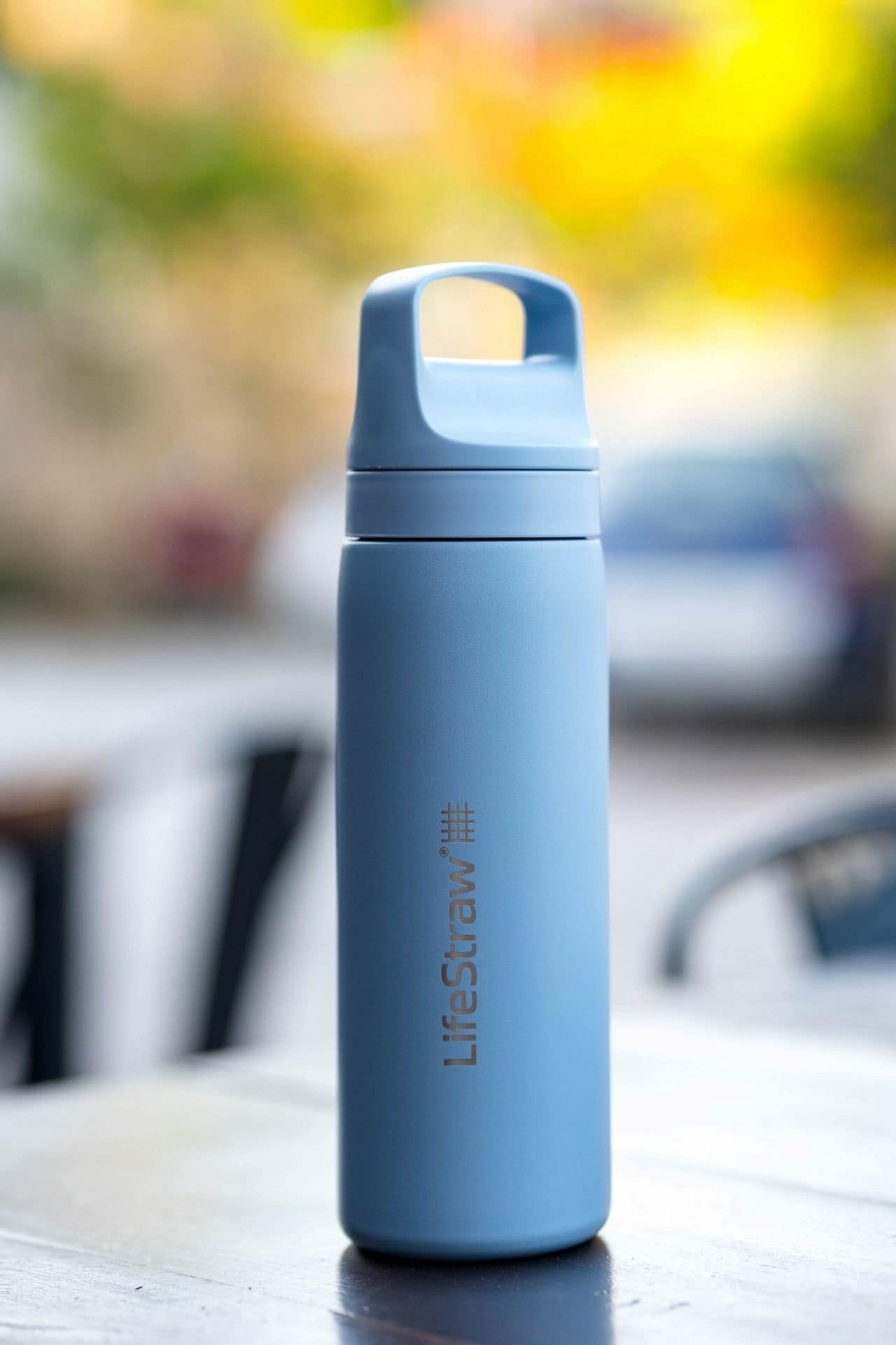 Ανοξείδωτο Παγούρι με Φίλτρο Νερού LifeStraw Go Steel 530ml Ιcelandic Βlue | www.lightgear.gr