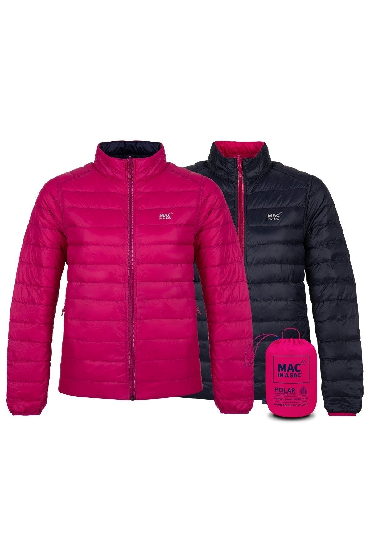 Γυναικείο Πουπουλένιο Μπουφάν Mac In A Sac Polar Reversible Φούξια/Μπλε | www.lightgear.gr