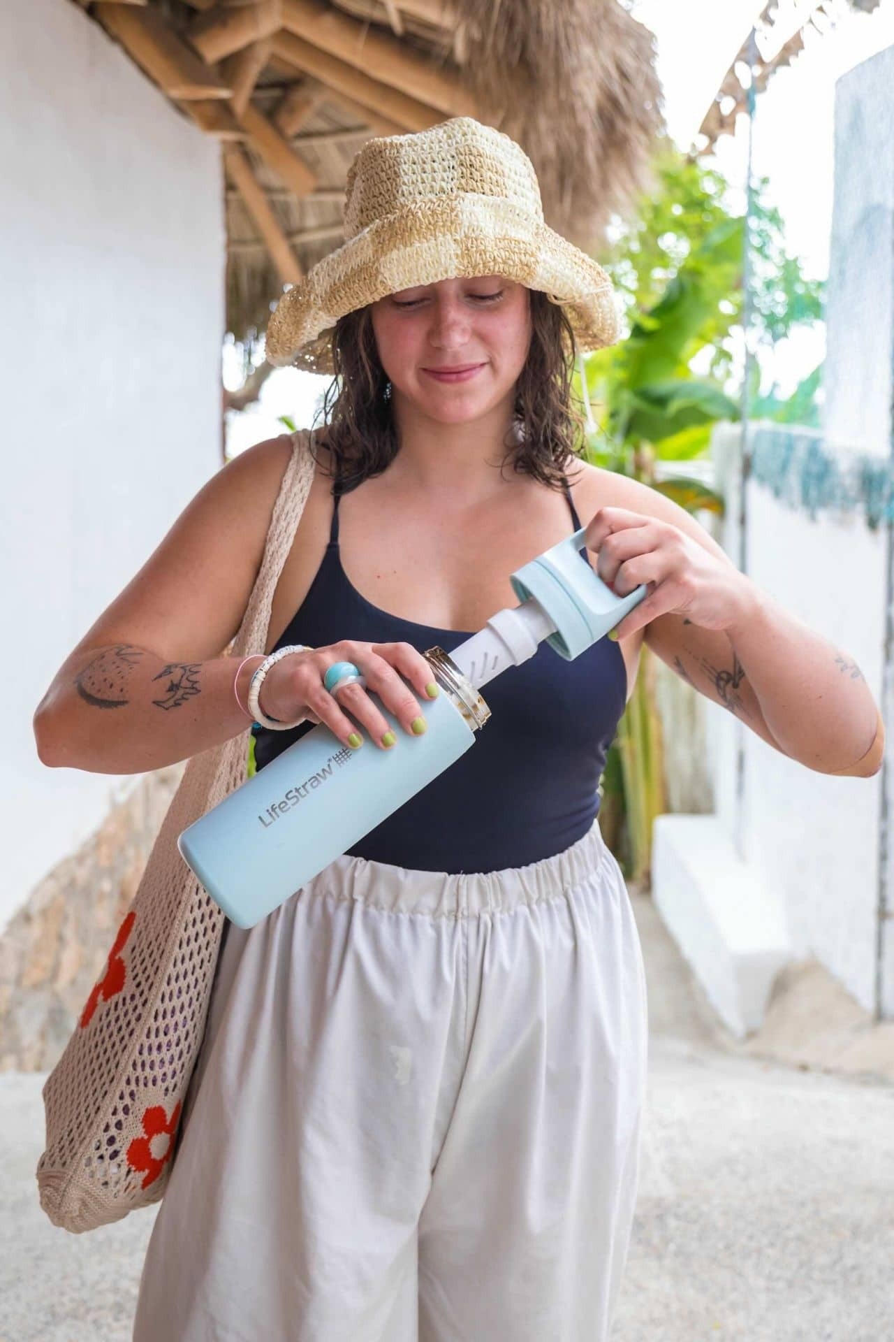 Ανοξείδωτο Παγούρι με Φίλτρο Νερού LifeStraw Go Steel 530ml Seafoam | www.lightgear.gr