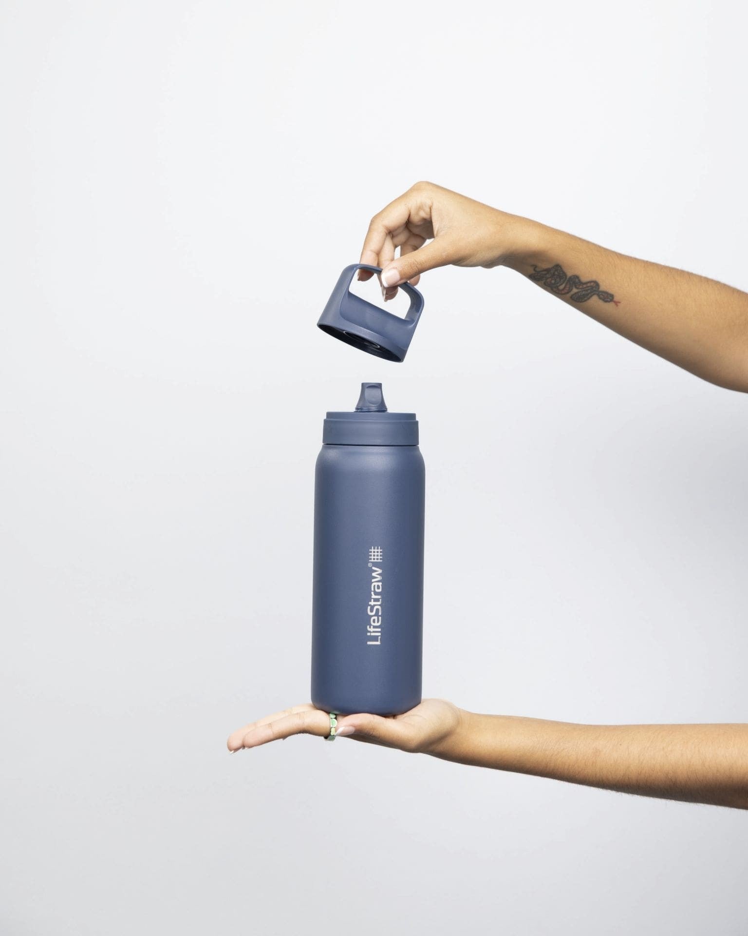 Ανοξείδωτο Παγούρι με Φίλτρο Νερού LifeStraw Go Steel 700ml Aegean Sea | www.lightgear.gr