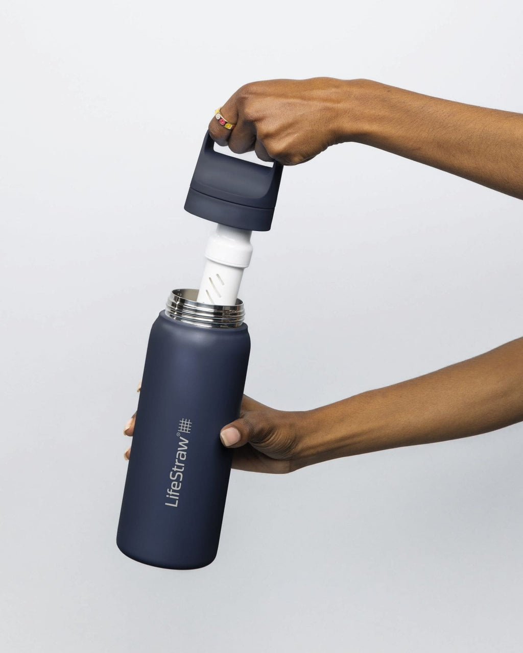 Ανοξείδωτο Παγούρι με Φίλτρο Νερού LifeStraw Go Steel 700ml Aegean Sea | www.lightgear.gr