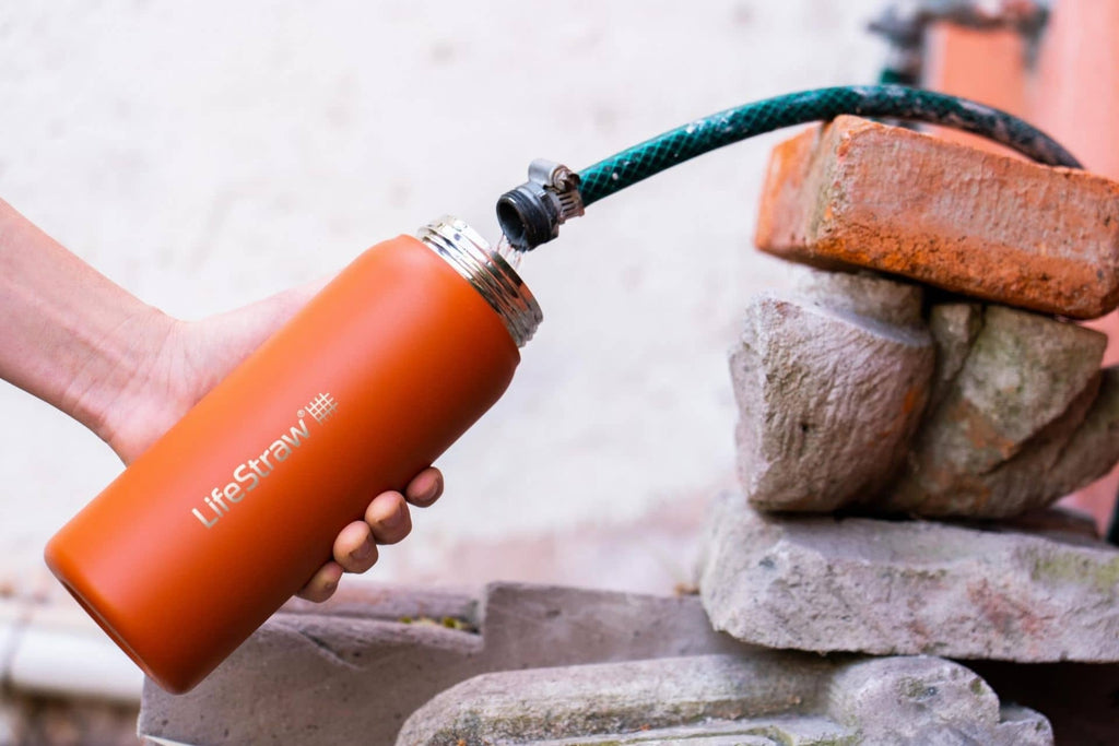 Ανοξείδωτο Παγούρι με Φίλτρο Νερού LifeStraw Go Steel 700ml Κyoto Οrange | www.lightgear.gr