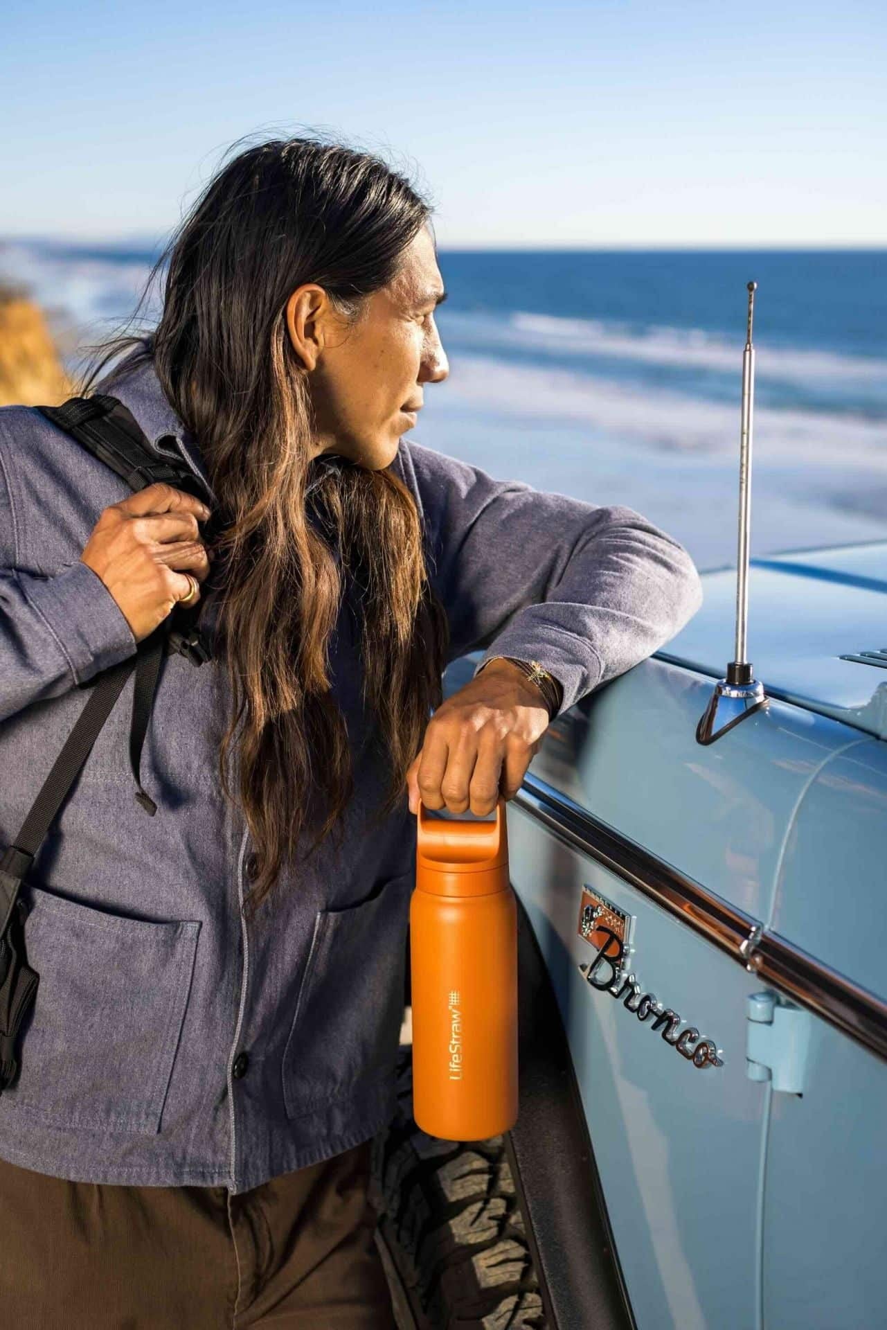 Ανοξείδωτο Παγούρι με Φίλτρο Νερού LifeStraw Go Steel 700ml Κyoto Οrange | www.lightgear.gr