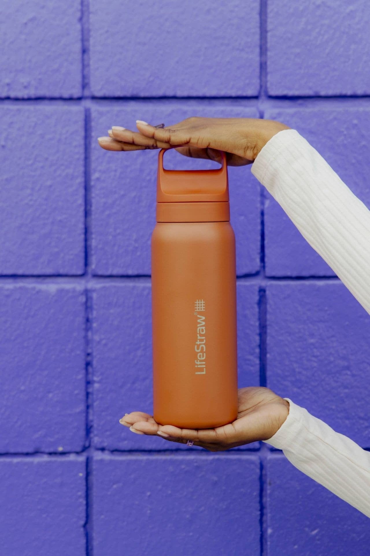 Ανοξείδωτο Παγούρι με Φίλτρο Νερού LifeStraw Go Steel 700ml Κyoto Οrange | www.lightgear.gr