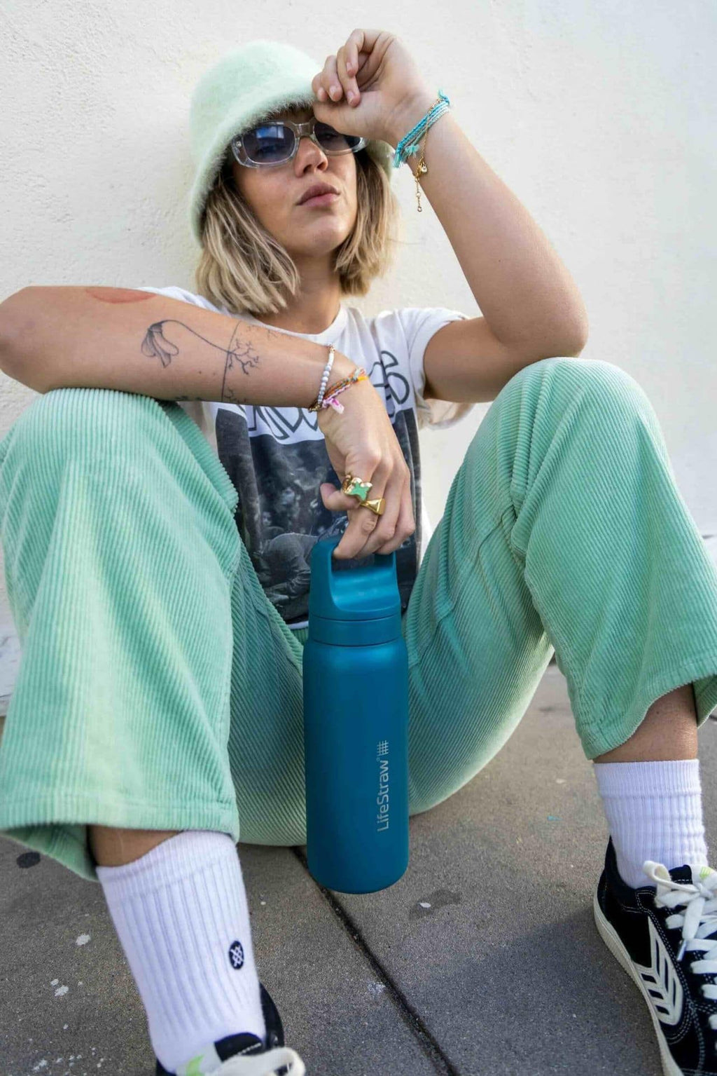 Ανοξείδωτο Παγούρι με Φίλτρο Νερού LifeStraw Go Steel 700ml Laguna Teal | www.lightgear.gr