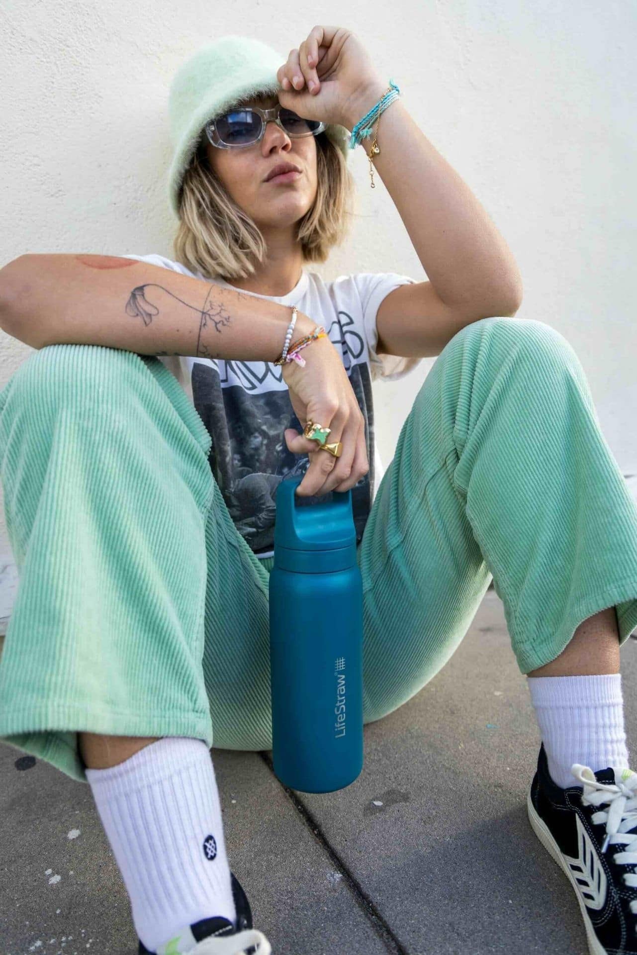 Ανοξείδωτο Παγούρι με Φίλτρο Νερού LifeStraw Go Steel 700ml Laguna Teal | www.lightgear.gr