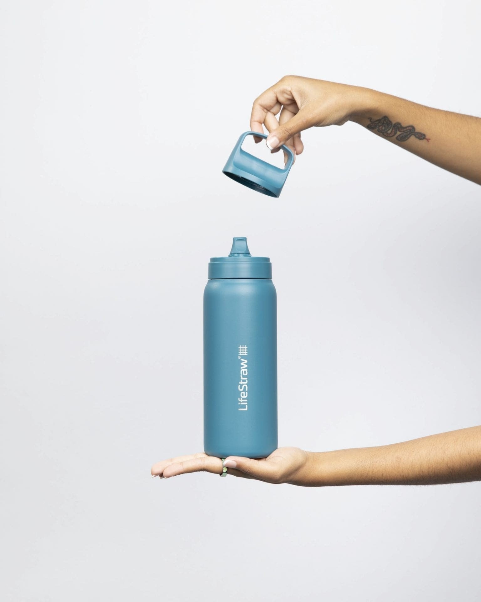 Ανοξείδωτο Παγούρι με Φίλτρο Νερού LifeStraw Go Steel 700ml Laguna Teal | www.lightgear.gr