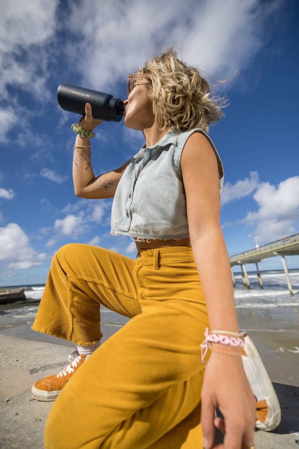 Ανοξείδωτο Παγούρι με Φίλτρο Νερού LifeStraw Go Steel 700ml Nordic Noir | www.lightgear.gr