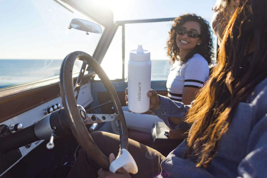 Ανοξείδωτο Παγούρι με Φίλτρο Νερού LifeStraw Go Steel 700ml Polar White | www.lightgear.gr