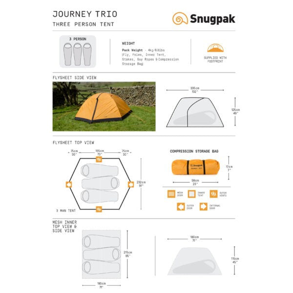 Σκηνή Snugpak Trio 3 | www.lightgear.gr