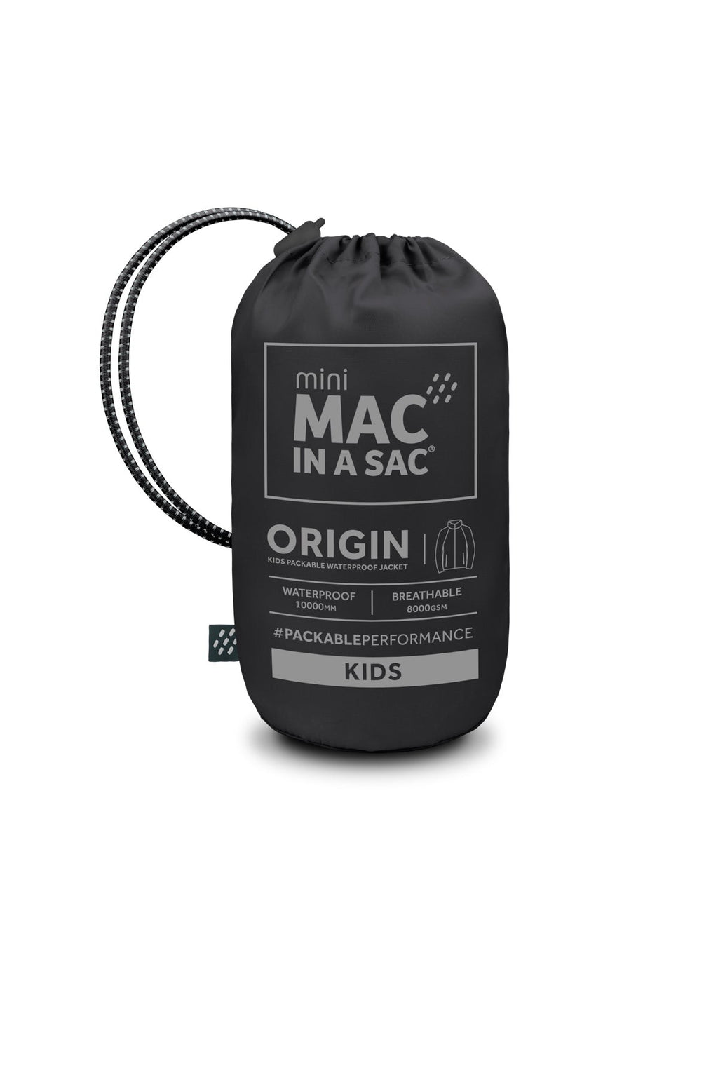 Αδιάβροχο Mac In A Sac Origin Για Παιδιά Μαύρο | www.lightgear.gr