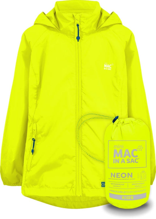 Αδιάβροχο Mac In A Sac Origin Για Παιδιά Neon Κίτρινο | www.lightgear.gr