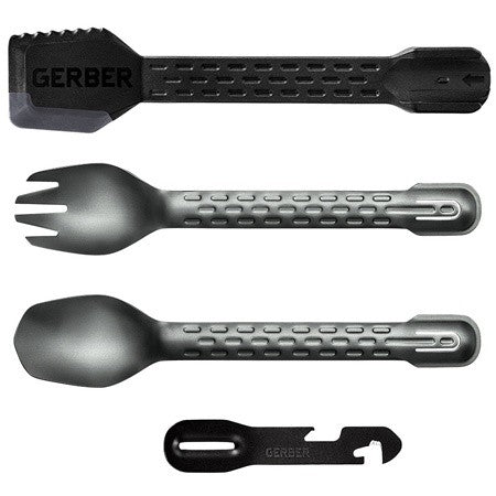 Σετ Κουτάλι Πιρούνι Gerber Compleat Ανθρακί 4τεμ | www.lightgear.gr