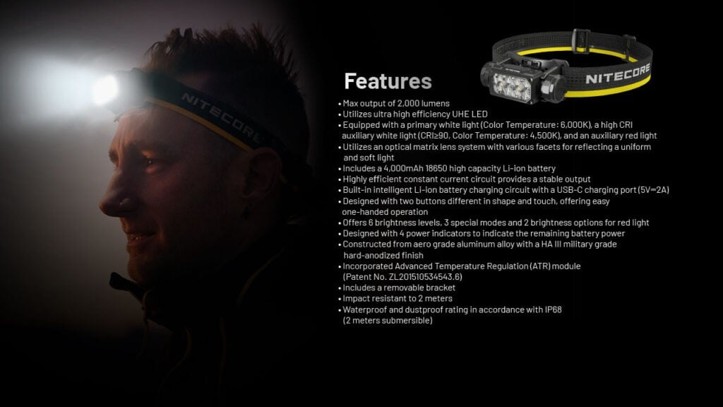 Φακός Κεφαλής LED Nitecore HC65 UHE | www.lightgear.gr