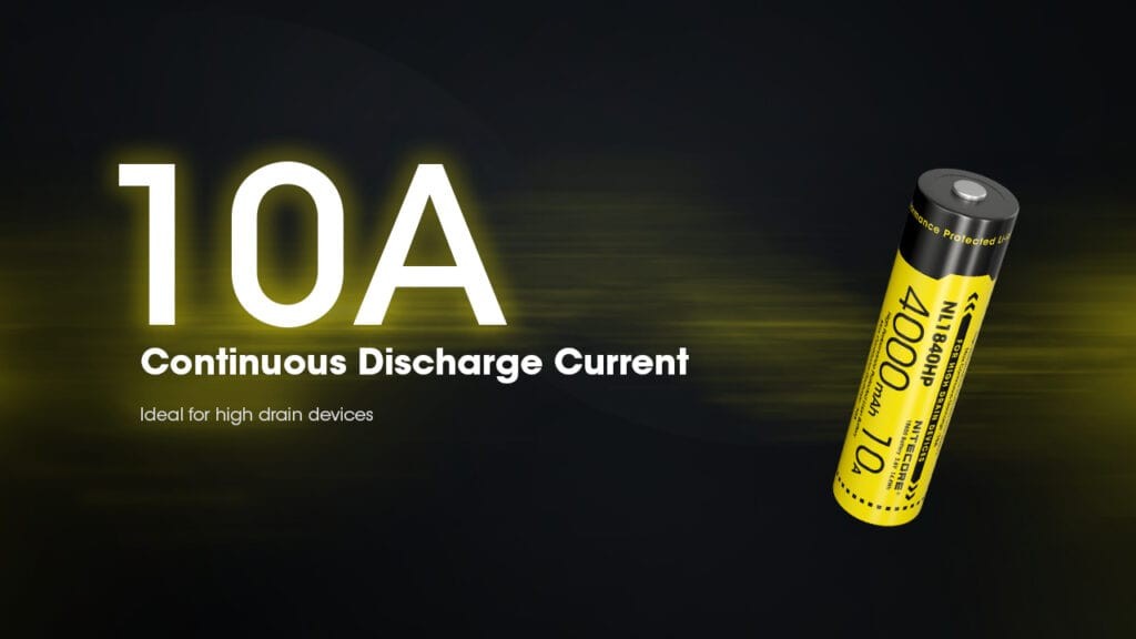Επαναφορτιζόμενη Μπαταρία Nitecore NL1840HP 4000mAh 3,6V 10Α | www.lightgear.gr
