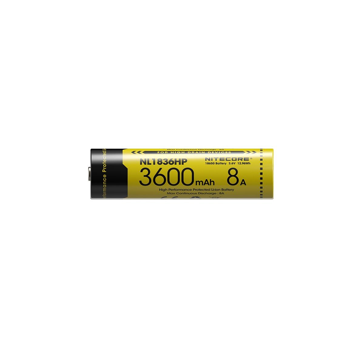 Επαναφορτιζόμενη Μπαταρία Nitecore NL1836HP 3600mAh 3,6V | www.lightgear.gr