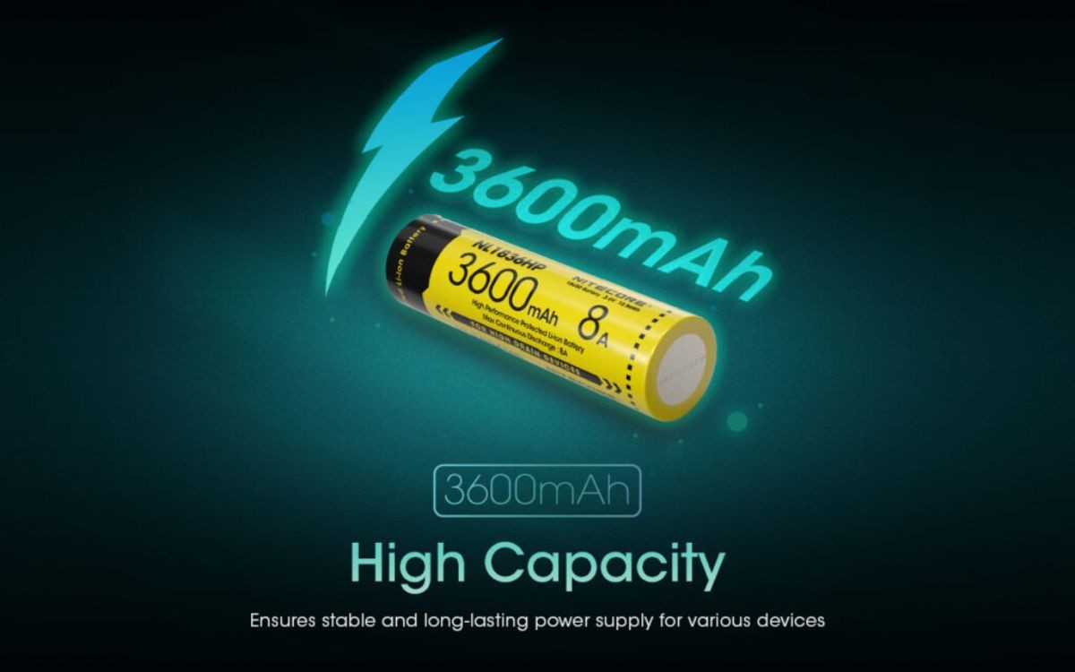 Επαναφορτιζόμενη Μπαταρία Nitecore NL1836HP 3600mAh 3,6V | www.lightgear.gr