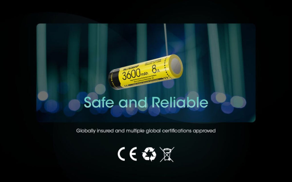 Επαναφορτιζόμενη Μπαταρία Nitecore NL1836HP 3600mAh 3,6V | www.lightgear.gr