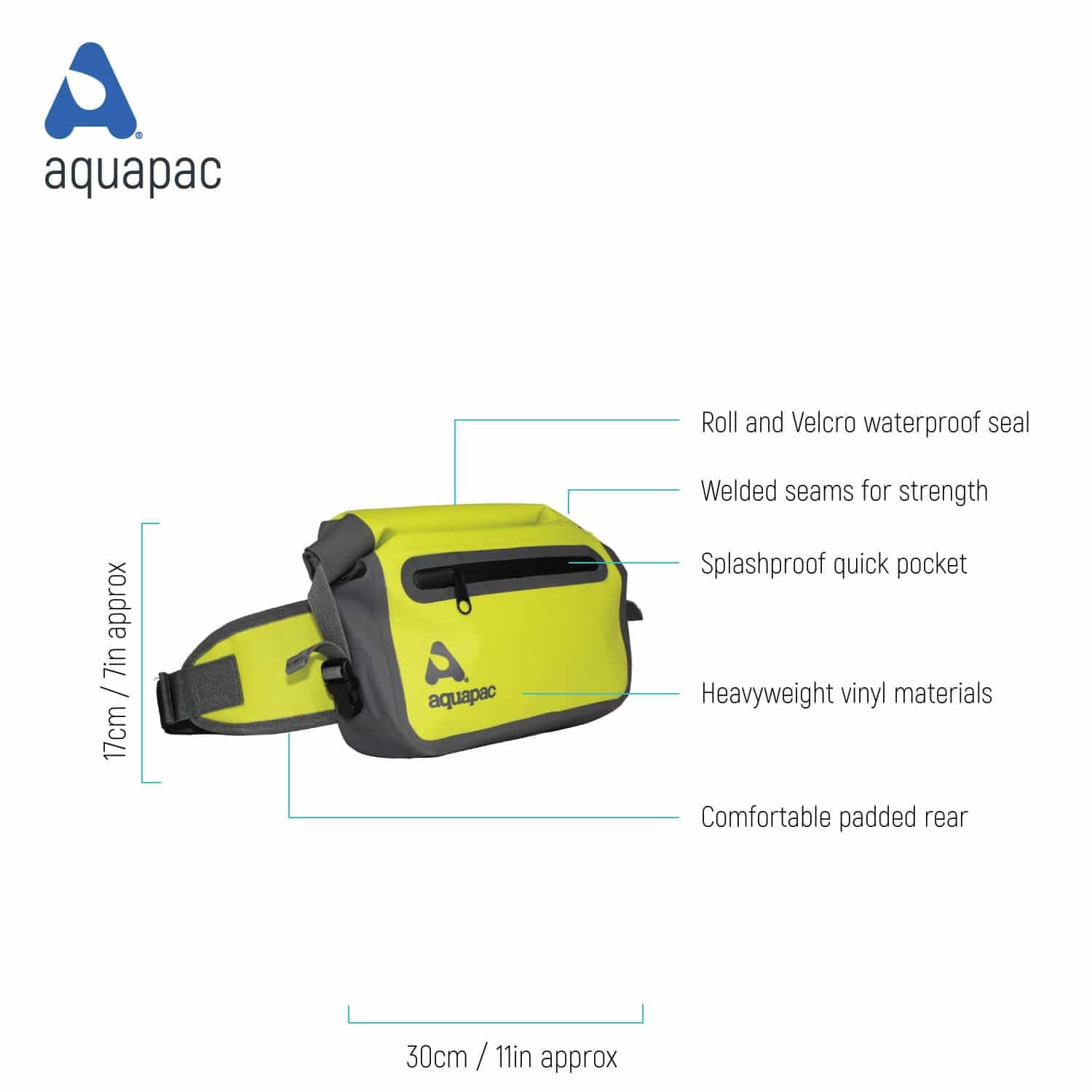 Αδιάβροχο Τσαντάκι Μέσης Aquapac 821 Acid Green | www.lightgear.gr