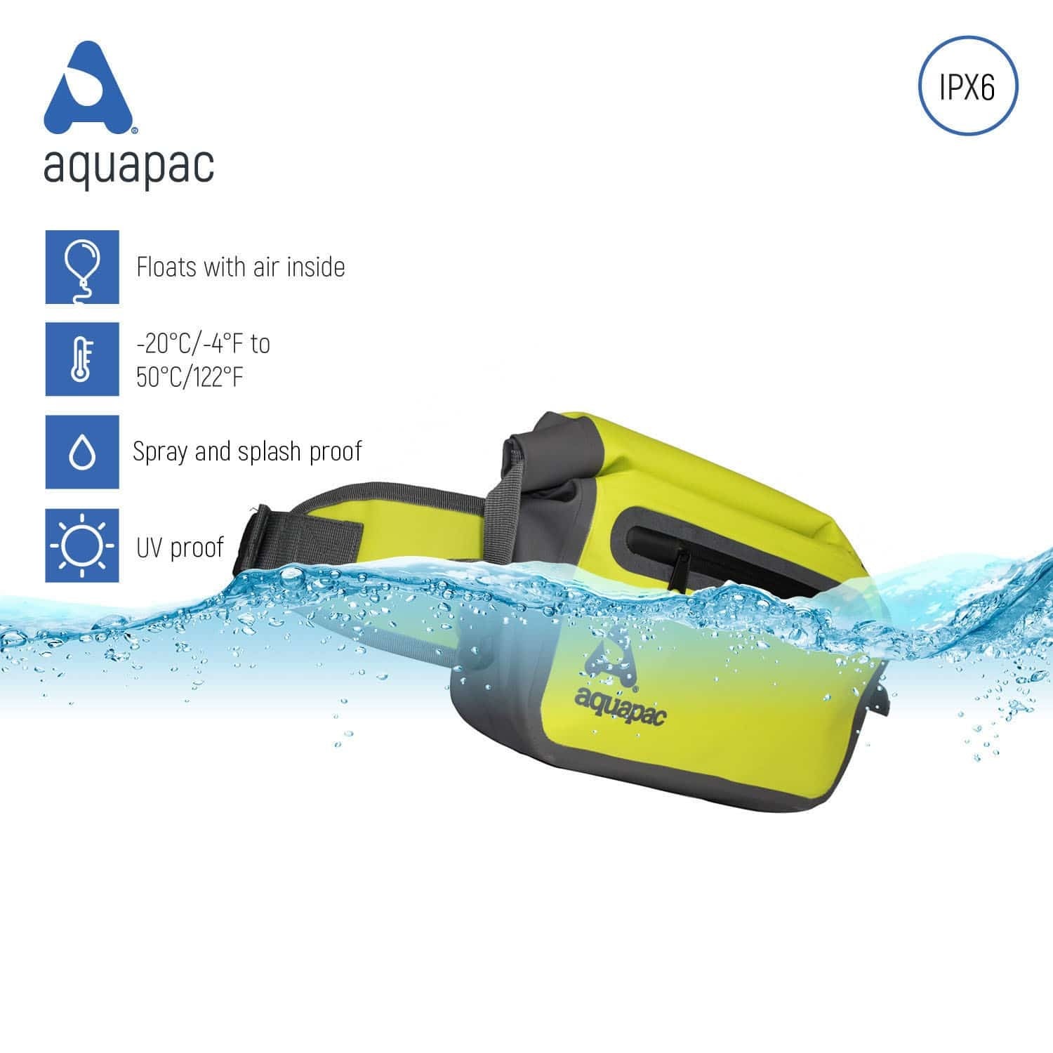 Αδιάβροχο Τσαντάκι Μέσης Aquapac 822 Cool Blue | www.lightgear.gr
