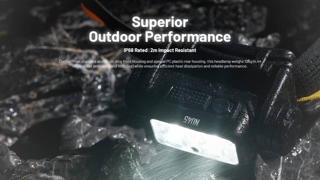 Επαναφορτιζόμενος Φακός Κεφαλής LED Nitecore NU45 | www.lightgear.gr
