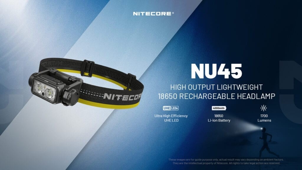 Επαναφορτιζόμενος Φακός Κεφαλής LED Nitecore NU45 | www.lightgear.gr