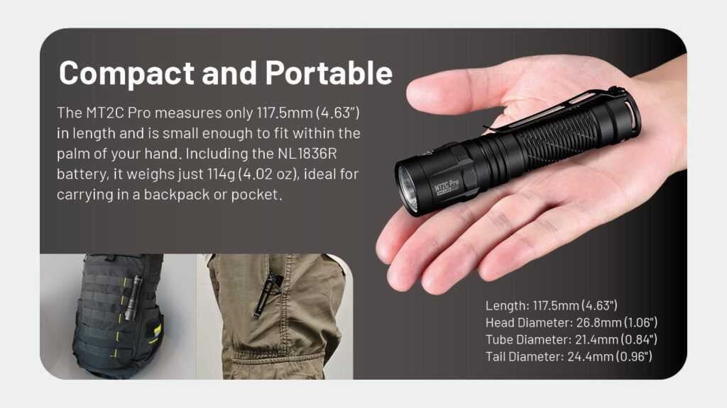 Επαναφορτιζόμενος Φακός Nitecore Multitask MT2C Pro | www.lightgear.gr